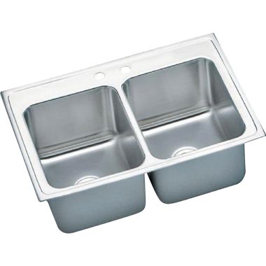Click here to see Elkay DLRQ3322102 Elkay DLRQ3322102 Gourmet Stainless Steel Double Bowl Sink