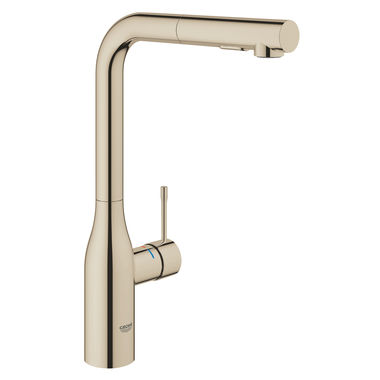 Click here to see Grohe 30271BE0 Grohe Essence Single Handle Pull-Out Kitchen Faucet, Polished Nickel - 30271BE0