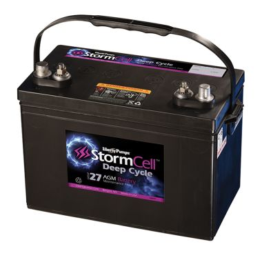 Click here to see Liberty B12V27-AGM Liberty StormCell Size 27 Deep Cycle Battery, AGM, 12V, 98AH, Maintenance Free - B12V27-AGM