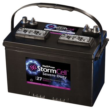 Click here to see Liberty B12V27-WET Liberty StormCell Size 27 Severe Duty Battery, Wet Cell, 12V, 105AH, Flooded Maintenance - B12V27-WET