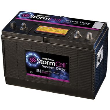 Click here to see Liberty B12V31-WET Liberty StormCell Size 31 Severe Duty Battery, Wet Cell, 12V, 120AH, Flooded Maintenance - B12V31-WET