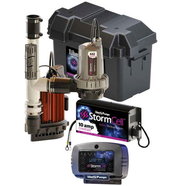 Click here to see Liberty PC457-442-10A Liberty Pumps Sump Pump Combo, 43 GPM, 1/2 HP, 115 Volts, 1-1/2