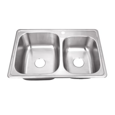 Click here to see Dayton DXR250R1 Dayton DXR250R1 Stainless Steel Top Mount Double Bowl  Sink