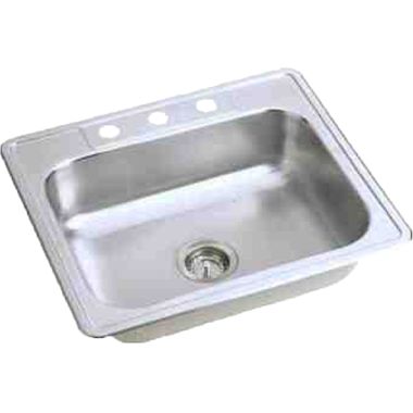 Click here to see Dayton DW10125225 Dayton DW10125225 Stainless Steel Top Mount Single Bowl Sink