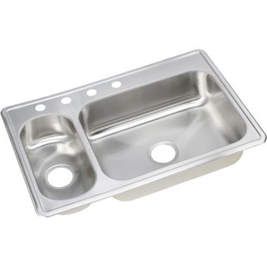 Click here to see Elkay DSEMR233224 Elkay DSEMR233224 Dayton 30/70 Double Bowl Top Mount Stainless Steel Sink