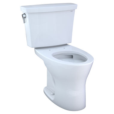 Click here to see Toto CST748CEMG#01 TOTO Drake Transitional Two-Piece Elongated Dual Flush 1.28 and 0.8 GPF DYNAMAX TORNADO FLUSH Toilet with CEFIONTECT, Cotton White - CST748CEMG#01