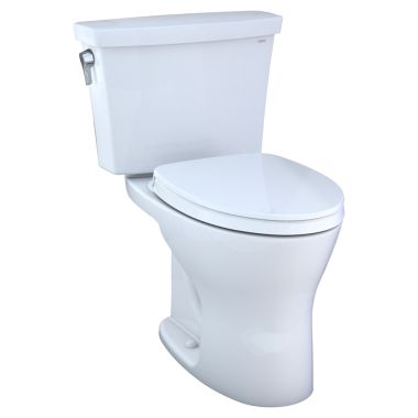 Click here to see Toto MS748124CEMG#01 TOTO MS748124CEMG#01 Drake Transitional Two-Piece Toilet, Elongated, Dual Flush, WASHLET+ Ready, Cotton White