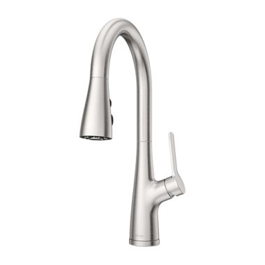 Click here to see Pfister LG529-NES Pfister Neera Single Handle Pull-Down Kitchen Faucet, Stainless Steel - LG529-NES