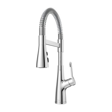 Click here to see Pfister LG529-NECC Pfister Neera Culinary Single Handle Pull-Down Spring Kitchen Faucet, Polished Chrome - LG529-NECC