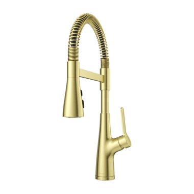 Click here to see Pfister LG529-NECBG Pfister Neera Culinary Pulldown Spring Kitchen Faucet, Brushed Gold - LG529-NECBG