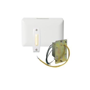 Click here to see Broan BK240LWH Broan-NuTone Builder Kit Doorbell With Lighted Pushbutton, White - BK240LWH