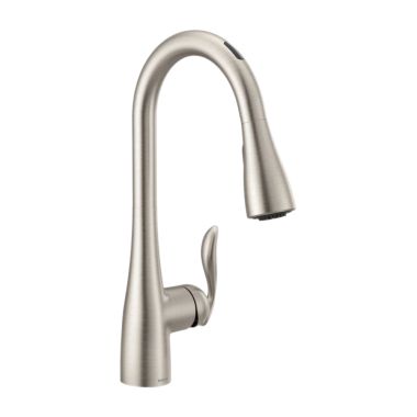 Click here to see Moen 7594EVSRS Moen Arbor Smart Single Handle High Arc Pull-Down Kitchen Faucet, Spot Resist Stainless - 7594EVSRS