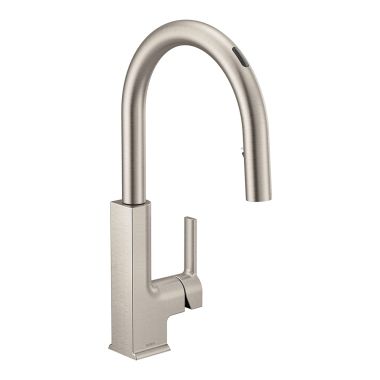 Click here to see Moen S72308EVSRS Moen STO Smart Single Handle Pull-Down High Arc Kitchen Faucet, Spot Resist Stainless - S72308EVSRS 