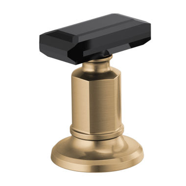 Click here to see Brizo HK5376-GLBC Brizo Invari Widespread Faucet Handle Kit with Black Crystal Knob, ADA, Brilliance Luxe Gold - HK5376-GLBC