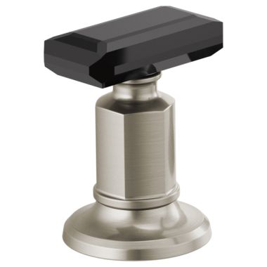 Click here to see Brizo HK5376-NKBC Brizo Invari Widespread Faucet Handle Kit with Black Crystal Knob, ADA, Brilliance Luxe Nickel - HK5376-NKBC