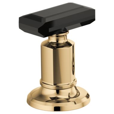 Click here to see Brizo HK5376-PGBC Brizo Invari Widespread Faucet Handle Kit with Black Crystal Knob, ADA, Brilliance Polished Gold - HK5376-PGBC