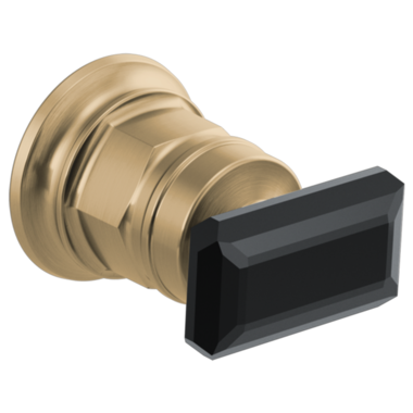 Click here to see Brizo HK5876-GLBC Brizo Invari Wall-Mount Handle Kit with Black Crystal Knob, ADA, Brilliance Luxe Gold - HK5876-GLBC