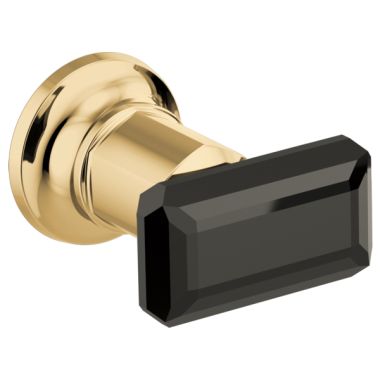 Click here to see Brizo HK70476-PGBC Brizo Invari Wall-Mount Tub Filler Handle Kit, Brilliance Polished Gold with Black Crystal Knob - HK70476-PGBC