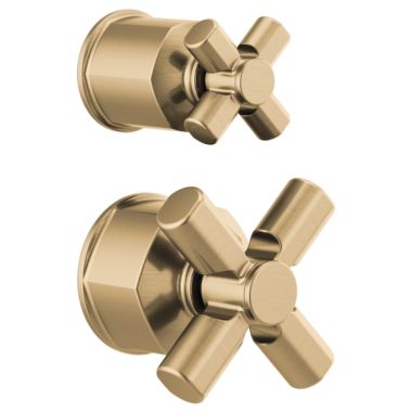 Click here to see Brizo HX75P76-GL Brizo Invari Pressure Balance Valve with Integrated Diverter Trim Cross Handle Kit, Brilliance Luxe Gold - HX75P76-GL