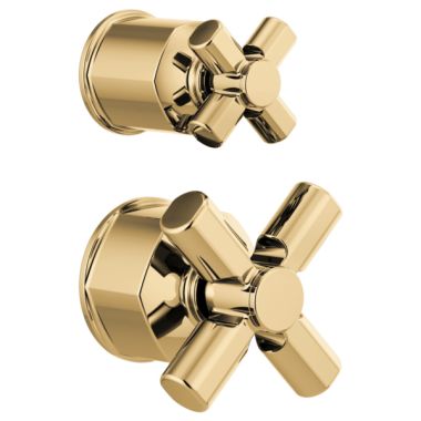 Click here to see Brizo HX75P76-PG Brizo Invari Pressure Balance Valve with Integrated Diverter Trim Cross Handle Kit, Brilliance Polished Gold - HX75P76-PG
