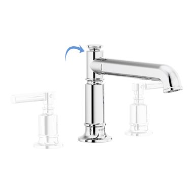 Click here to see Brizo T67376-PCLHP Brizo Invari Two-Handle Roman Tub Faucet Trim, 3-Hole, Deck-Mount, Less Handles, Polished Chrome - T67376-PCLHP