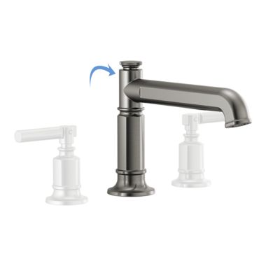 Click here to see Brizo T67376-SLLHP Brizo Invari Two-Handle Roman Tub Faucet Trim, 3-Hole, Deck-Mount, Less Handles, Brilliance Luxe Steel - T67376-SLLHP