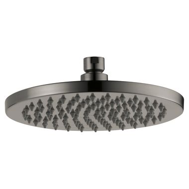 Click here to see Brizo 81375-SL-2.5 Brizo Essential 8in Single-Function Raincan Shower Head, Linear, Round, 2.5 GPM, Overhead-Mount, Luxe Steel - 81375-SL-2.5