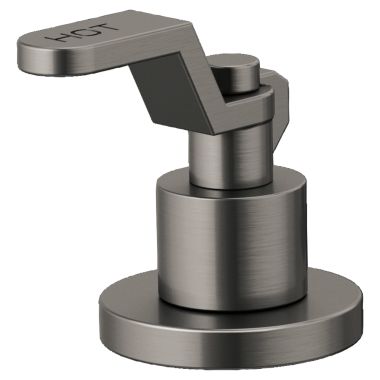 Click here to see Brizo HL5334-SL Brizo Industrial Lever Handle Kit for Litze Widespread Lavatory Faucet with Hot and Cold Debossed Letters, ADA, Brilliance Luxe Steel - HL5334-SL