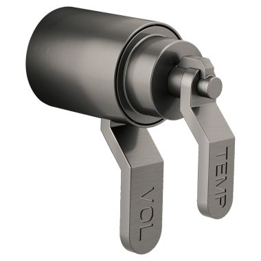 Click here to see Brizo HL6034-SL Brizo Industrial Lever Handle Kit for Litze Thermostatic Valve Trim, with Temp and Vol Debosed Letters, ADA, Brilliance Luxe Steel - HL6034-SL