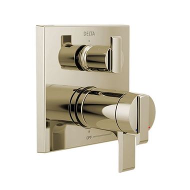 Click here to see Delta T27T867-PN Delta Angular Modern TempAssure 17T Series Two-Handle Valve Trim w/ 3-Function Diverter, Lever Handles, Polished Nickel - T27T867-PN