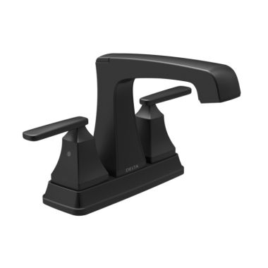 Click here to see Delta 2564-BLMPU-DST Delta Ashlyn Two-Handle Centerset Bathroom Faucet w/ Metal Pop-Up, DIAMOND Seal, Lever Handles, 1.2 GPM, Matte Black - 2564-BLMPU-DST
