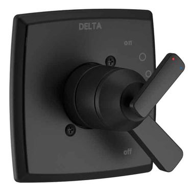 Click here to see Delta T17064-BL Delta Ashlyn Monitor 17 Series Two-Handle Valve Trim, Lever Handles, Matte Black - T17064-BL