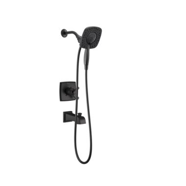 Click here to see Delta T17464-BL-I Delta Ashlyn Monitor 17 Series Two-Handle Tub/Shower Faucet with Two-In-One In2ition Shower, 1.75 GPM, Lever Handles, Matte Black - T17464-BL-I