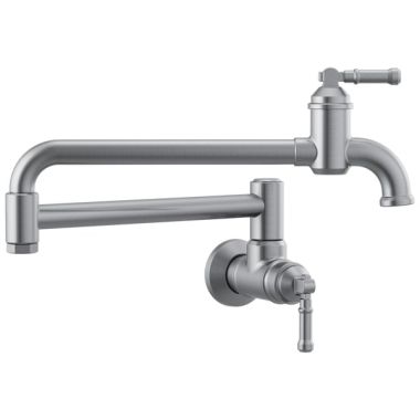 Click here to see Delta 1190LFL-AR Delta Broderick Wall-Mount Pot Filler Facet, Arctic Stainless - 1190LFL-AR