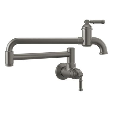 Click here to see Delta 1190LFL-KS Delta Broderick Wall-Mount Pot Filler Faucet, Black Stainless - 1190LFL-KS