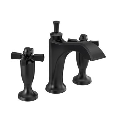 Click here to see Delta 3557-BLMPU-DST Delta Dorval Matte Black Lavatory Faucet for 4
