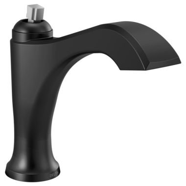 Click here to see Delta 556-BLLPU-LHP-DST Delta Dorval Matte Black Lavatory Faucet with Escutcheon, Less Pop-Up, 1.2 GPM, Less Handle, DIAMOND Seal - 556-BLLPU-LHP-DST