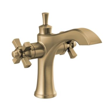 Click here to see Delta 857-CZ-DST Delta Dorval Single-Hole Champagne Bronze Lavatory Faucet, Metal Pop-Up, 1.2 GPM, Two-Handle, DIAMOND Seal, Cross Handles - 857-CZ-DST