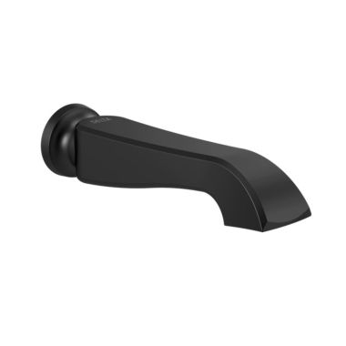 Click here to see Delta RP100197BL Delta RP100197BL Dorval Wall-Mount Non-Diverter Tub Spout, Matte Black