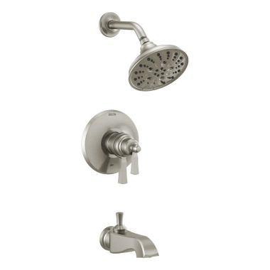 Click here to see Delta T17T456-SS Delta Dorval Tempassure 17T Series Tub/Shower Faucet, TempAssure Pressure Balance, 1.75 GPM, Stainless - T17T456-SS