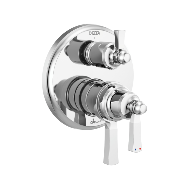 Click here to see Delta T27T856 Delta Dorval Traditional Monitor 17T Series Valve Trim w/ 3-Function Diverter, Chrome - T27T856