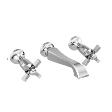 Click here to see Delta T3557LF-WL Delta Dorval Wall-Mount Chrome Lavatory Faucet Trim for 8