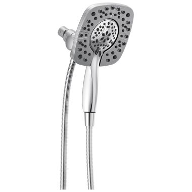 Click here to see Delta 58498 Delta Universal Showering In2ition 4-Setting Two-In-One Handheld Shower, Touch-Clean, MagnaTite, 1.75 GPM, Chrome - 58498