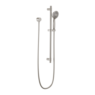 Click here to see Delta 51361-SS Delta Universal Showering 4-Setting Hand Shower with Slide Bar, Touch-Clean, WaterSense, 1.75 GPM, Stainless - 51361-SS