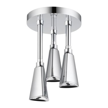 Click here to see Delta 57140-25 Delta Universal Showering H2Okinetic Single-Setting Pendant Raincan Shower Head with LED Light, 2.5 GPM, Chrome - 57140-25