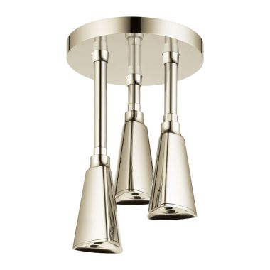 Click here to see Delta 57140-PN25 Delta H2Okinetic Single-Setting Adjustable Pendant Raincan Shower Head, WaterSense, 2.5 GPM, Polished Nickel - 57140-PN25