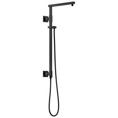 Click here to see Delta 58420-BL Delta Universal Showering 26in Angular Shower Column Kit with Stretchable Hose for Shower Head and Hand Shower, Matte Black - 58420-BL