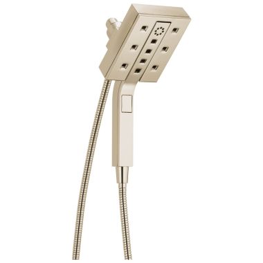 Click here to see Delta 58473-PN25 Delta Universal Showering 2.5 GPM 4-Setting Two-In-One Shower, H2Okinetic Technology, Touch-Clean Spray Nozzles, Polished Nickel - 58473-PN25