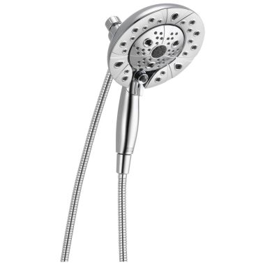 Click here to see Delta 58480-25-PK Delta Universal Showering 2.5 GPM 5-Setting In2ition Two-In-One Shower, MagnaTite Docking, Touch-Clean Spray Nozzles, Chrome - 58480-25-PK