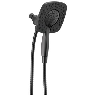 Click here to see Delta 58498-BL Delta Universal Showering In2ition 4-Setting Two-In-One Handheld Shower, Touch-Clean, MagnaTite, 1.75 GPM, Matte Black - 58498-BL